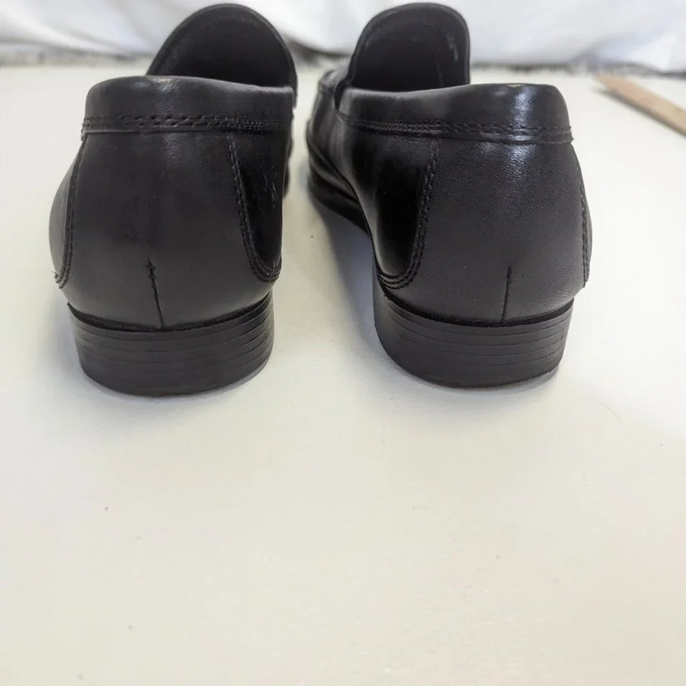 Croft & Barrow Men's Black Leather Loafers Size 10
